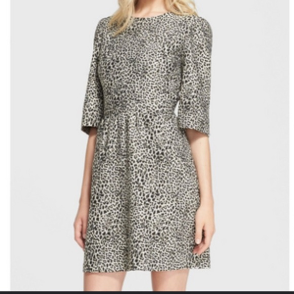 Alice + Olivia Leopard Print Jacquard Nigel Dress Size 2 - Picture 1 of 6